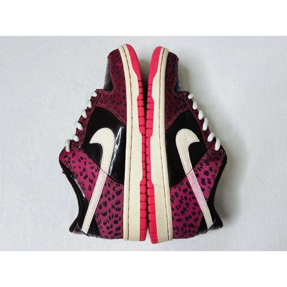 Nike Dunk Low GS Sail Dark Cinder‎ Laser Pink White Leopard 309601-211 Size 5.5Y